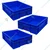 Singhal 12 L Multipurpose Portable Plastic Crate 40x30x12 cm, Pack of 3