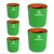 Gardeco 260 GSM UV Treated Premium Quality 9 x 9 inch Round Type HDPE Grow Bag for Home, Garden and Nursery(Quantity-5 pieces)