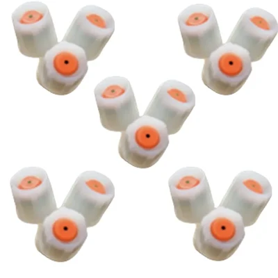 High Quality White 3 Face 1 Hole Brass Thread Nozzle for Agricultural Sprayers (Pack Of 5)