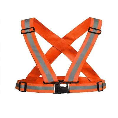 Warnmat High-Viz Outdoor Safety Cross Belt Reflective Jacket Free Size(Pack-5)