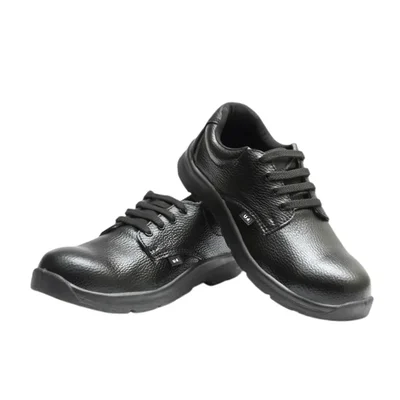 Hillson U4 Lighweight Black Color PVC Shoe with PVC Injected Flexible Sole(Size-6)