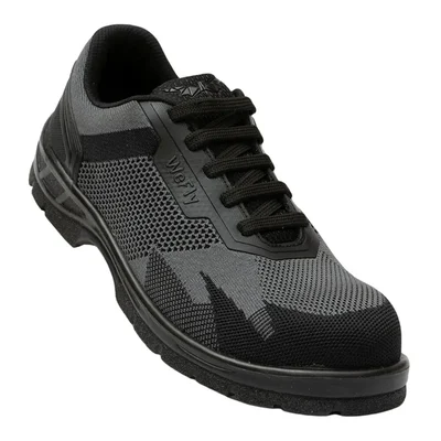 Hillson WeFly WF01 GREY Ultra Lightweight Breathable Flyknit Fabric Steel Toe Safety Shoe with Mono Density PU Sole(Size-6)