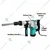 HI-MAX 7 Kg 1300 Watt Demolition Hammer with Accessories, 2900 RPM (IC-055)