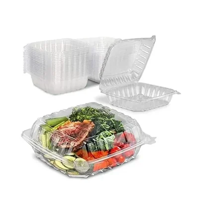 120ml Hinged Rectangular Container, Air Tight Lid, Portable Storage Box for Meal Prep, Food Delivery & Travel(Pack-50 pcs)