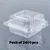 2400pcs, 70ml Rectangular Plastic Hinged Container for Bakery, Snacks Packaging
