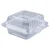 2400pcs, 70ml Rectangular Plastic Hinged Container for Bakery, Snacks Packaging