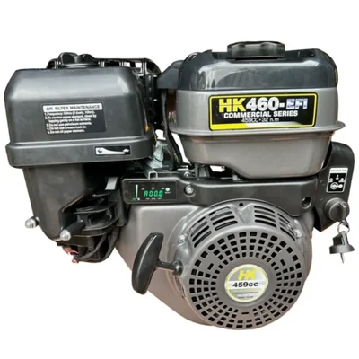 Gener HK460E-EFI Horizontal Shaft 4 Stroke Single Cylinder Air Cooled Recoil Start Petrol Engine, 6.5L Fuel Tank