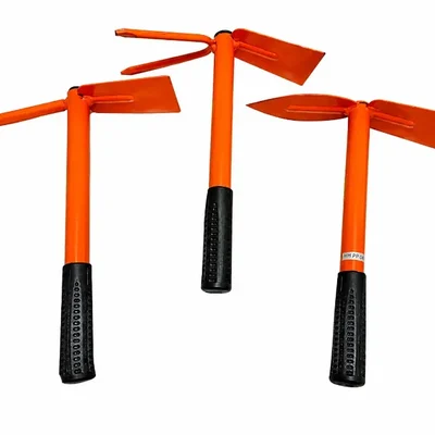 Unison Hoe Trowel with Single Prong & Double Prong, 12 inch Handle, Garden Tool Kit