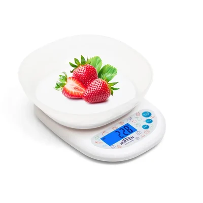 Hoffen 10 kg Electronic Digital Weighing Scale, Battries Included, 2 Years Warranty, White