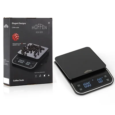 Hoffen 3 kg Digital Kitchen/Coffee Weighing Scale, Weight machine with Timer, 2 Year Warranty & Battery Included