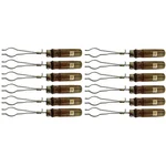 Set of 6 Pairs 22 to 32 mm Dia Test Tube Holder With Wooden Handle For Lab Usage