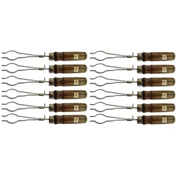 Set of 6 Pairs 22 to 32 mm Dia Test Tube Holder With Wooden Handle For Lab Usage