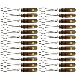 Set of 12 Pairs 22 to 32 mm Dia Test Tube Holder With Wooden Handle For Lab Usage