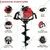 Balwaan BE-63, 63cc 2-Stroke Earth Auger Machine with 4 inch Drill Bit | Hole Digger with Double Gear Box