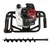Balwaan BE-52, 52cc 2-Stroke Earth Auger Machine with 4 inch Drill Bit | Hole Digger with Double Gear Box