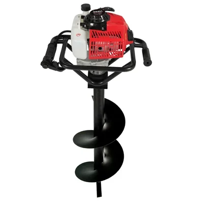 Balwaan BE-63, 63cc 2-Stroke Earth Auger Machine with 12 inch Drill Bit | Hole Digger with Double Gear Box