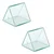 SBT Instruments 2pcs Clear Hollow Prism with Cap Size (2x2x2 inch), Shelf Life 24 Months and Up