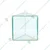 SBT Instruments 2pcs Clear Hollow Prism with Cap Size (2x2x2 inch)