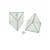SBT Instruments 2pcs Clear Hollow Prism with Cap Size (2x2x2 inch)