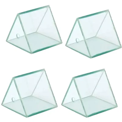 SBT Instruments 4pcs Clear Hollow Prism with Cap Size (2x2x2 inch), Shelf Life 24 Months and Up