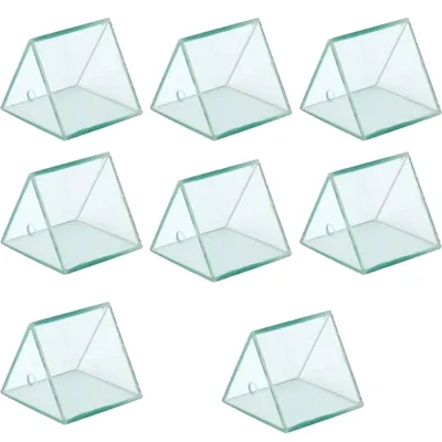 SBT Instruments 8pcs Clear Hollow Prism with Cap Size (2x2x2 inch), Shelf Life 24 Months and Up