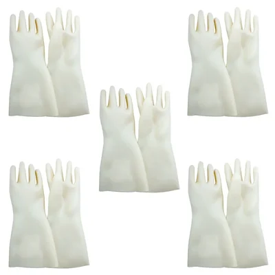 Honeywell Pack of 5 Class 00 Impact Electrical Insulating Safety Gloves, Natural Latex, 500V, High Dielectric Protection