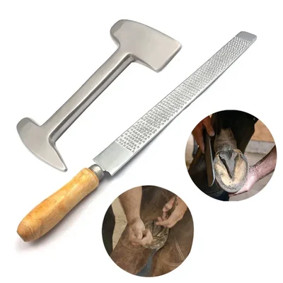 Stainless Steel Body 10 Inch Hoof Rasp Filer and Nail Clinch Cutter