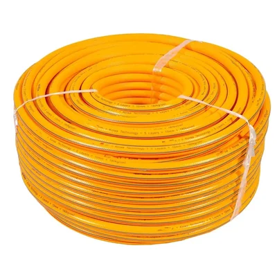 HYCO 8 mm 3 Layer 100 meter Yellow Hose Pipe | Suitable for Spraying and Agricultural Uses