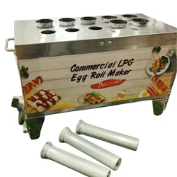 SS Gas Operated 10 Mould Egg Hot Dog Making Machine With accessories and Individual Removal Tube