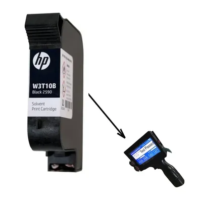 HP W3T10B Black 2590 Ink Cartridge For Coding Machine
