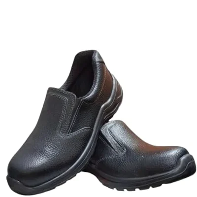 HS 601 Low Ankle Slip-on Safety Shoe with Steel Toe, Lightweight Single Density PU Sole(Size-5)