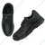 HS HS-2201 PU Sole Grain Leather Steel Toe Black Safety Shoes(Size-5)