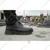 HS HS-2201 PU Sole Grain Leather Steel Toe Black Safety Shoes(Size-5)
