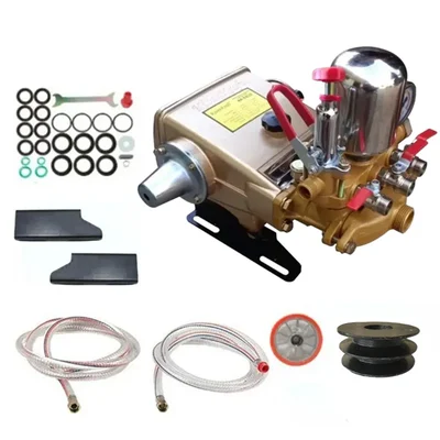 KisanKraft KK-53CI3, Heavy Cast Iron Body Triple Piston HTP Pump With 3 Outlet For For Cleaning & Agricultural Spray