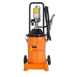 Hukums 15 Kg Air Operated Pneumatic Bucket Grease Pump With Wheels Ideal for High Volume Greasing
