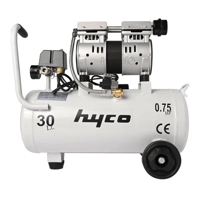 HYCO 30 Litres Oil Free and Noiseless Air Compressor with 0.75 HP Motor and 8 Bar Max. Pressure (OL-30)