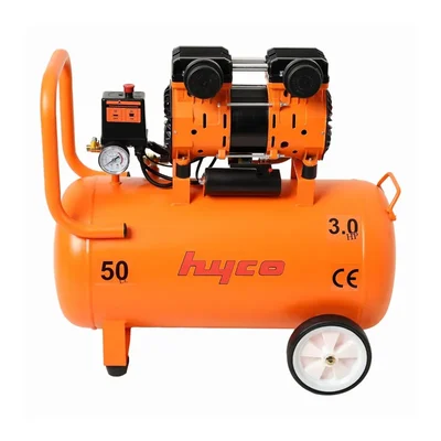 HYCO 50 Litres Oil Free and Noiseless Air Compressor With 3HP Copper Winding Motor, 115 psi Max. Pressure