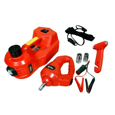 VOLTZ 5 Ton Hydraulic Car Jack, Electric Wrench For Emergency Tire Change Lifting With 6 Month Manufacturing Warranty (TY155HJ)