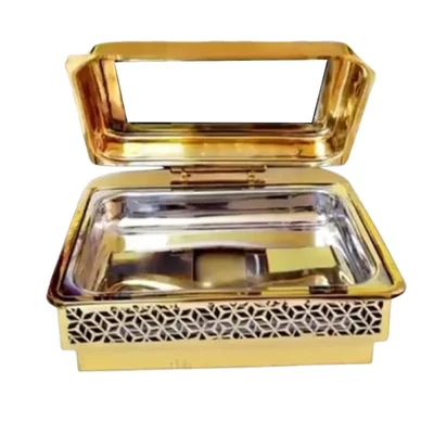 High Capacity SS 20 Inch Glass Cover Hydraulic Chafing Dish For Commercial Use