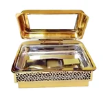 High Capacity SS 20 Inch Glass Cover Hydraulic Chafing Dish For Commercial Use