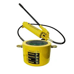 Nutronics 100 Ton Hydraulic Cylinders Jack With Hand Pump, 50 mm Stroke, ( RSC-10050 + 700A )