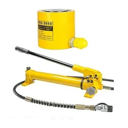Nutronics 30 Ton Hydraulic Cylinders Jack With Hand Pump, 50 mm Maximum Stroke, ( RSC-3050+700 ) 