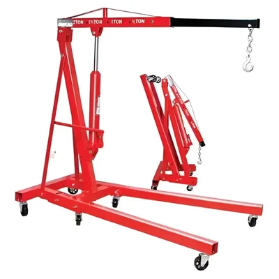 Big Red Torin 2 Ton Capacity Folding Hydraulic Floor Crane / Engine Hoist with 2240 mm Maximum Lifting Height