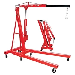 Big Red Torin 2 Ton Capacity Folding Hydraulic Floor Crane / Engine Hoist with 2240 mm Maximum Lifting Height
