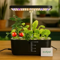 Ecofynd Clyra 8 Pods Indoor Garden Hydroponics System,15 Watt LED Artificial Sunlight, Adjustable