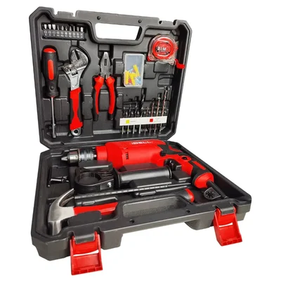 iBELL Professional 13 mm 650 Watt Impact Drill With 59 Pcs Tool Kit, 2800 RPM (TD13-85)