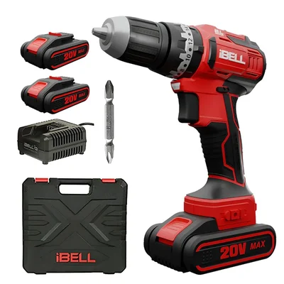 iBELL 10 mm 20V Cordless Impact Driver Drill With Battery, Charger & Accessories, 1450 RPM (BM18-60)