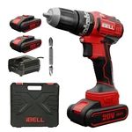 iBELL 10 mm 20V Cordless Impact Driver Drill With Battery, Charger & Accessories, 1450 RPM (BM18-60)