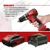 iBELL 10 mm 20V Cordless Impact Driver Drill With Battery, Charger & Accessories, 1450 RPM (BM18-60)