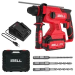 iBELL 24mm 20V Cordless SDS-PLUS Quick Change Chuck Rotary Hammer Drill With Accessories, 1400 RPM (IBL BH22-47)